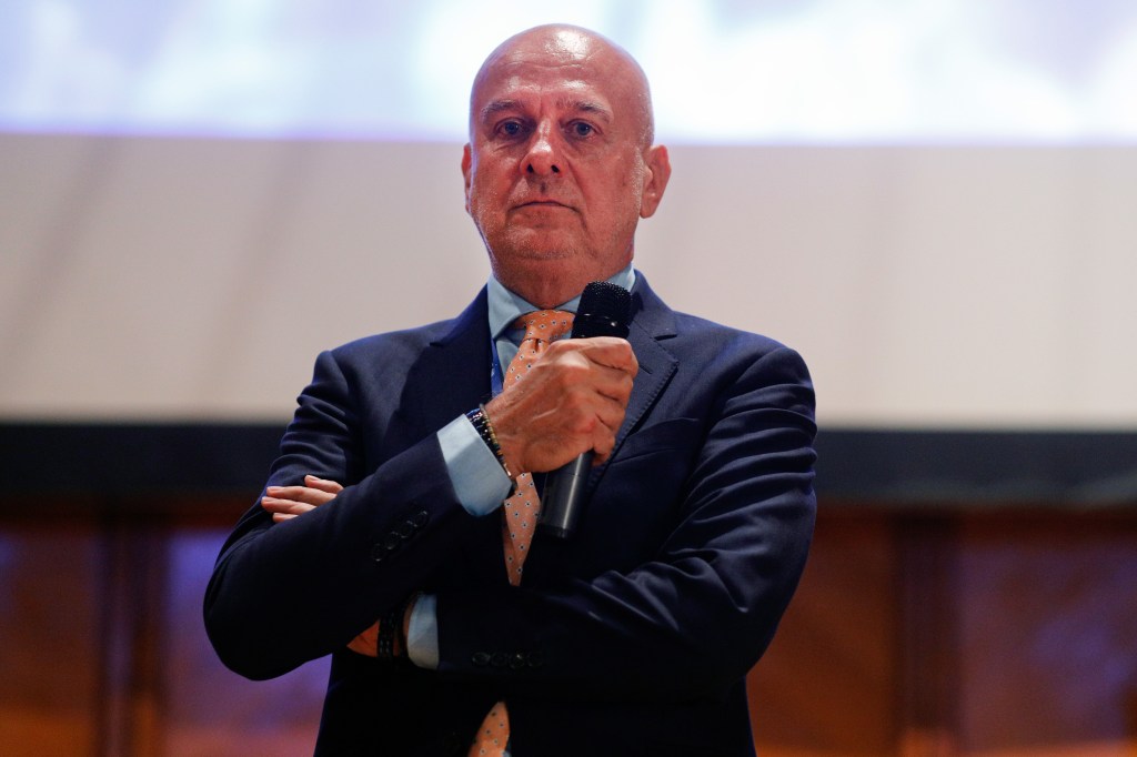 Dumitru Costin, liderul Blocului Național Sindical. Inquam Photos / Mălina Norocea