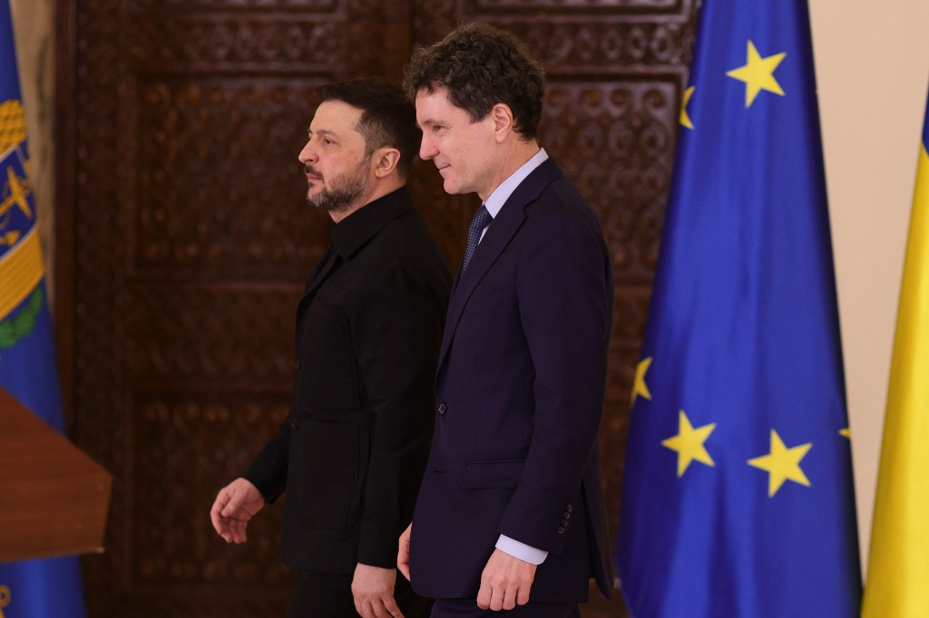 Nicușor Dan și Volodimir Zelenski, în timpul vizitei președintelui ucrainean în România Foto: Inquam Photos / Octav Ganea