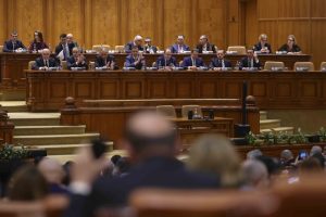Ședința comună a Senatului și Camerei Deputaților pentru dezbaterea si votul Proiectului Legii bugetului de stat şi a Proiectului Legii bugetului asigurărilor sociale de stat pe anul 2026, la Palatul Parlamentului din București, 19 martie 2026. Foto: Inquam Photos / Octav Ganea