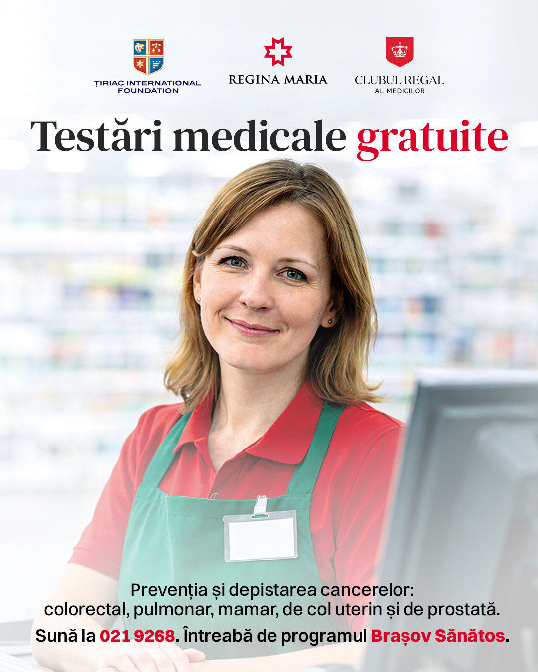 Screening gratuit pentru cancer în Brașov: 5 tipuri de analize