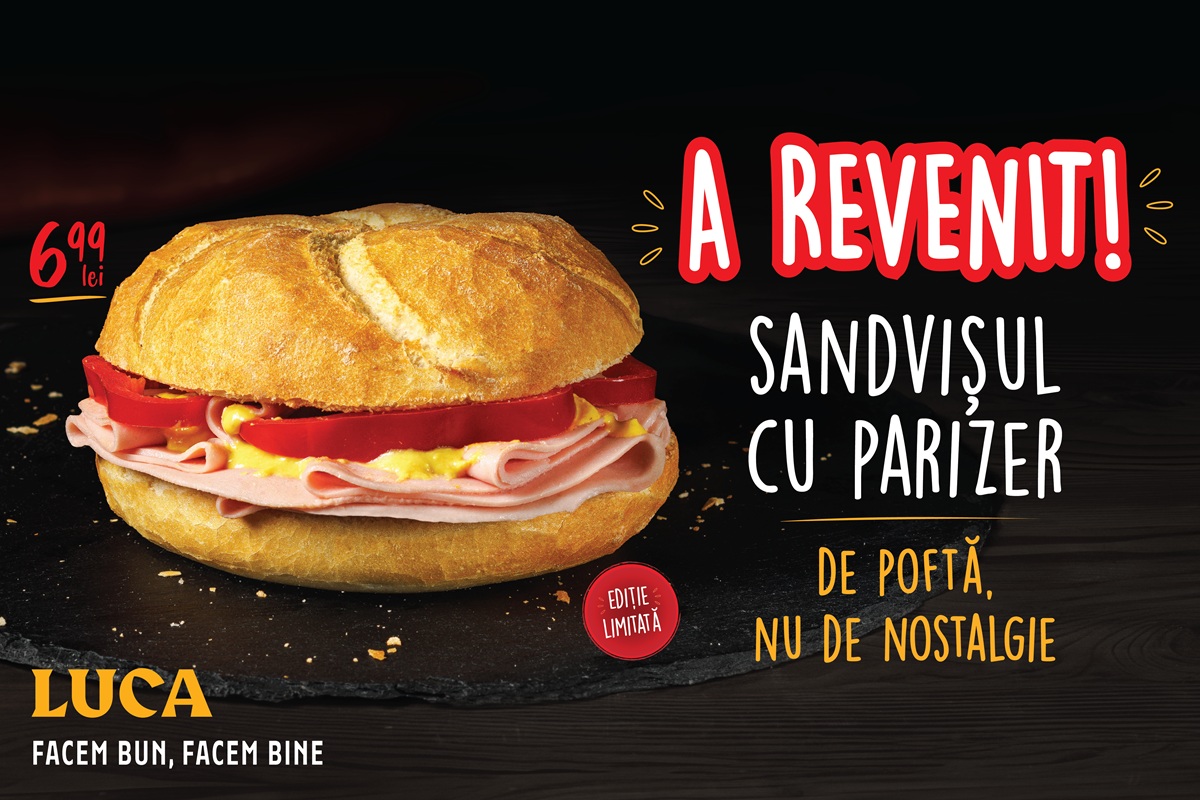 LUCA relansează sandvișul cu Parizer