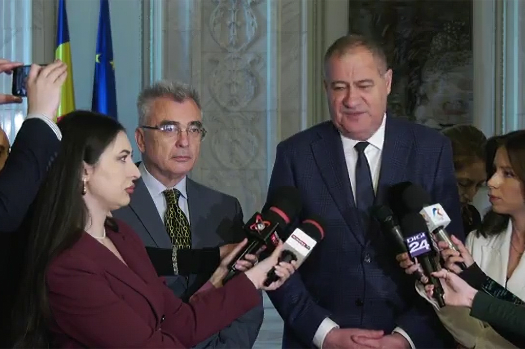Declarații făcute de Marian Neacșu (PSD) și Petrişor Peiu (AUR), 27 aprilie 2026. Foto: Facebook