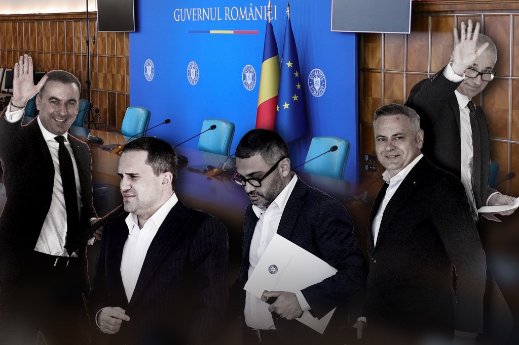 Demisia miniștrilor PSD din guvernul Bolojan, 23 aprilie 2026. Inquam Photos / Octav Ganea. Colaj: Ion Mateș / HotNews