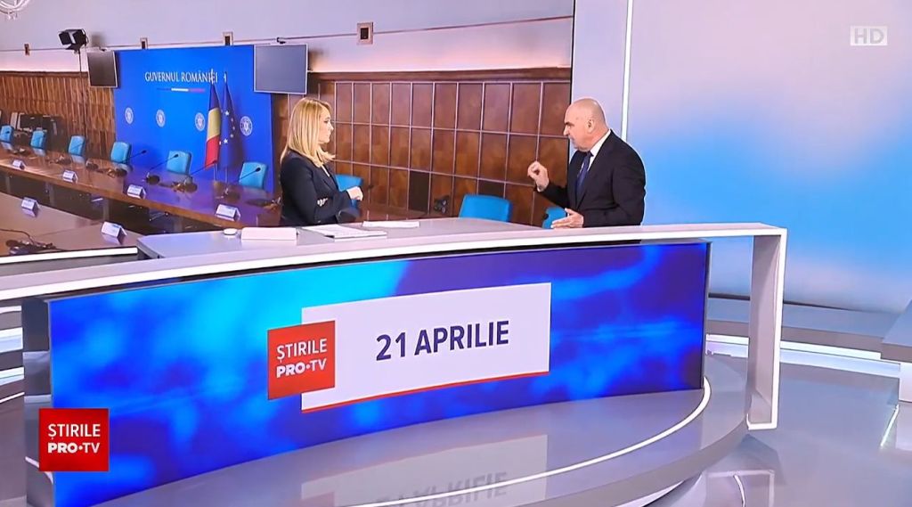 Premierul Ilie Bolojan a fost, marți, la Știrile Protv, prezentate de Andreea Esca Foto: Captură Știrile ProTv