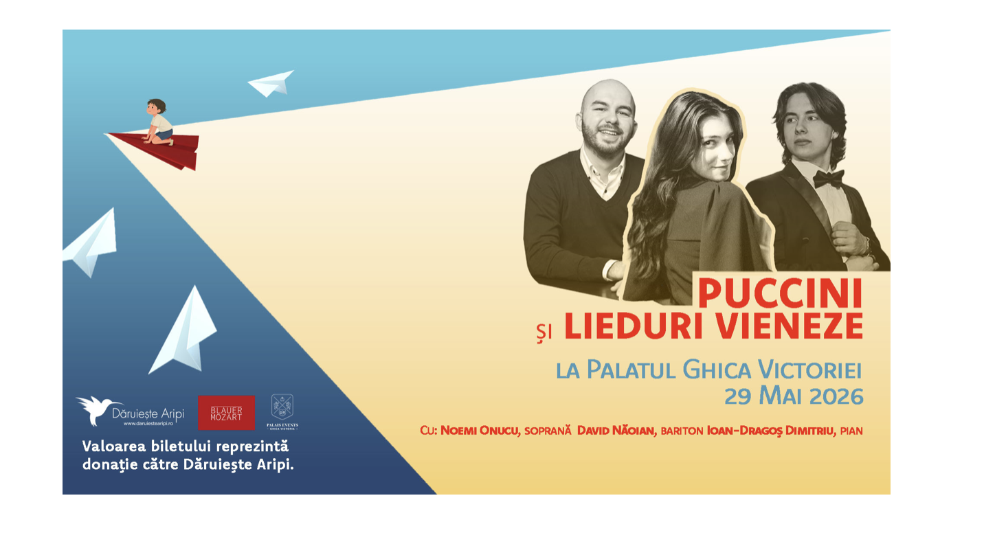 Muzica dăruiește aripi la Palatul Ghica Victoriei/ Concerte care aduc împreună cultura și caritatea