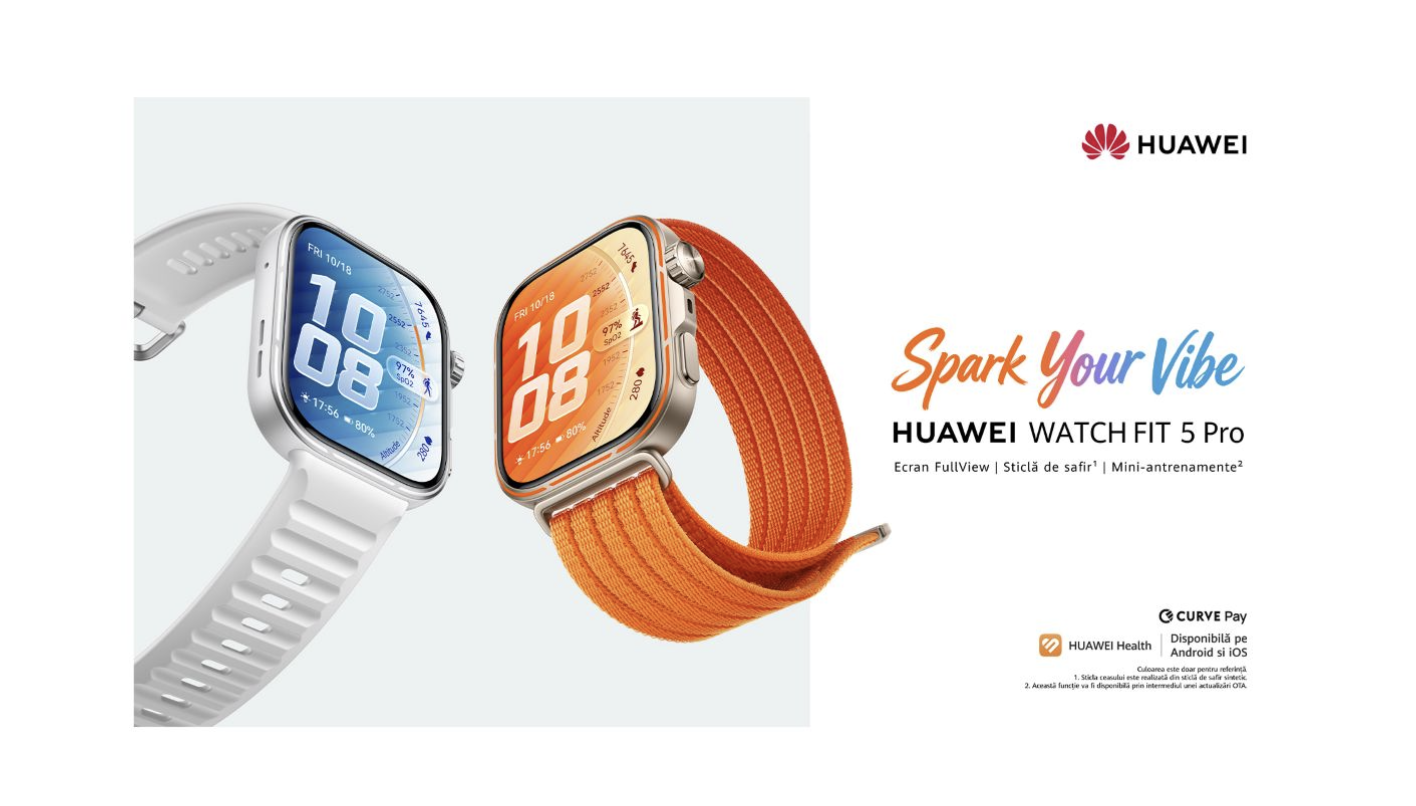 Seria HUAWEI WATCH FIT 5. Cum îți poate îmbunătăți stilul de viață un ceas care îți înțelege exact ritmul