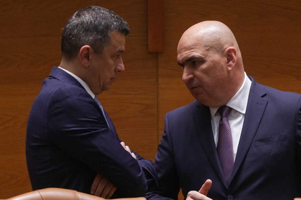 Sorin Grindeanu și Ilie Bolojan. Inquam Photos / Octav Ganea