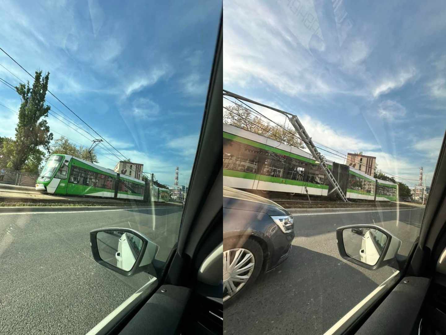 Un tramvai a deraiat pe Valea Cascadelor și a lovit un stâlp de electricitate / Patru călători au fost duși la spital
