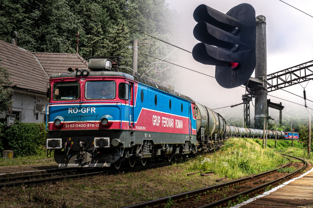 Tren de marfă. Foto: Dreamstime, Shutterstock. Colaj: Ion Mateș / HotNews