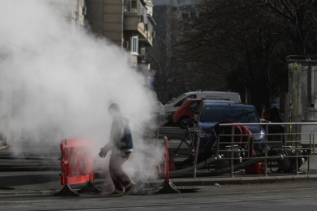 Avarie la sistemul de termoficare din București. Inquam Photos / Octav Ganea
