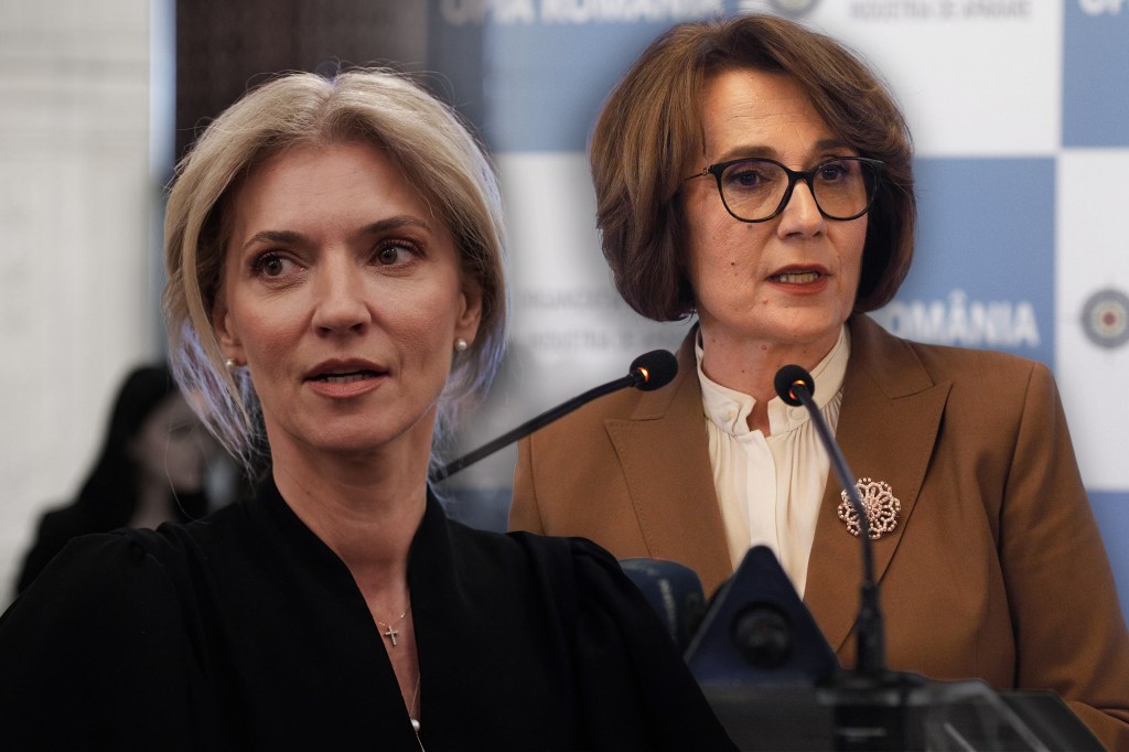 Alina Gorghiu, stânga și Nicoleta Pauliuc. Inquam Photos / Codrin Unici și Mălina Norocea. Colaj: Ion Mateș / HotNews