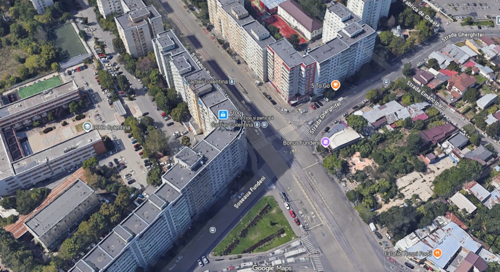 Intersecția Șoseaua Colentina - Șoseaua Fundeni - Șoseaua Andronache - strada Gherghiței. Foto: Google Street View