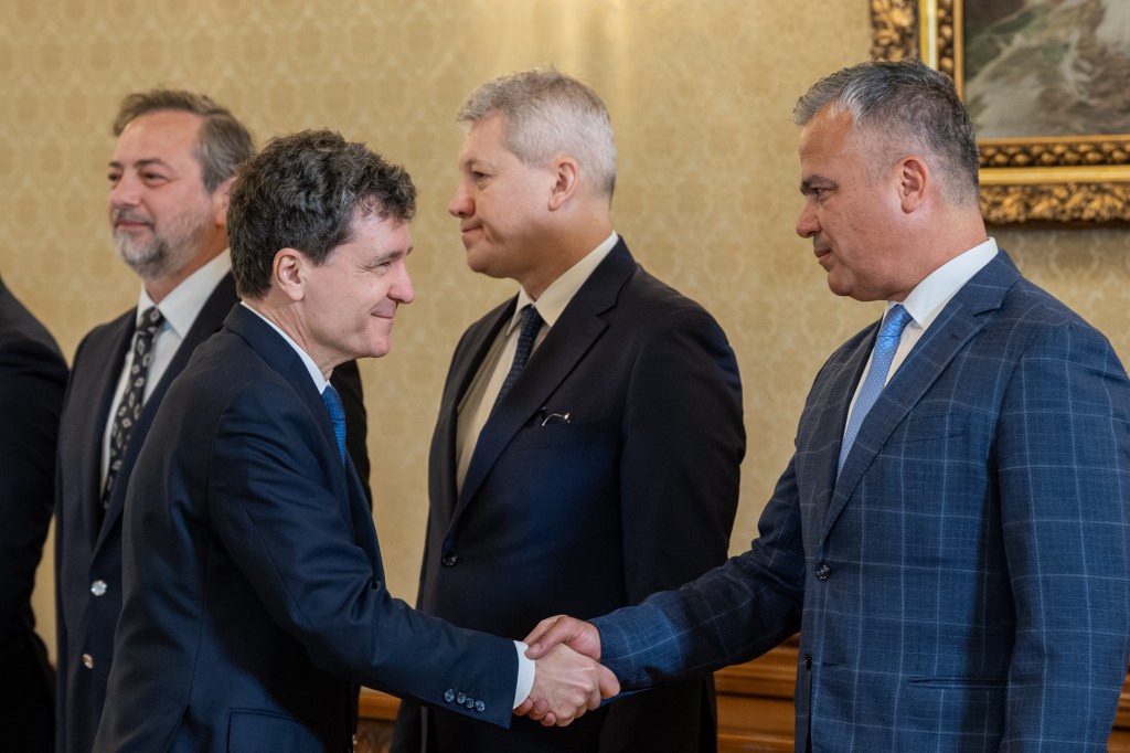 Nicușor Dan, cu Adrian Veștea, la consultările președintelui cu delegația PNL din 18 mai Foto: Presidency.ro
