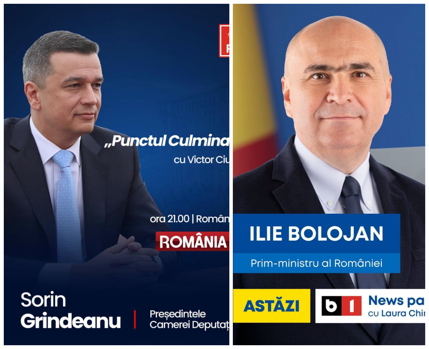Războiul declarațiilor PSD-PNL, faza pe președinți: Bolojan și Grindeanu, prezenți la TV la aceeași oră