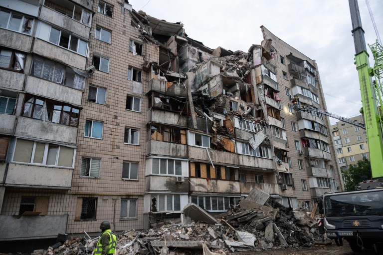 Bloc din Kiev, distrus în urma atacului rusesc din 6 iulie Foto: Profimedia