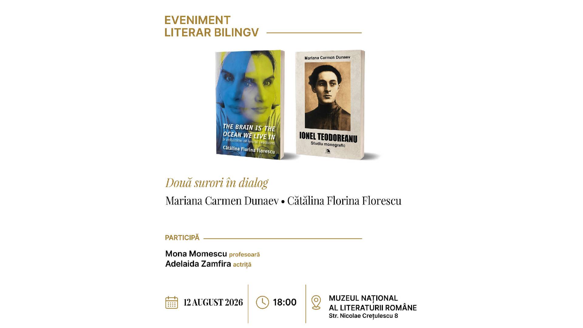 Două surori, profesoare și scriitoare, dialog despre literatură și identitate la Muzeul Național al Literaturii Române