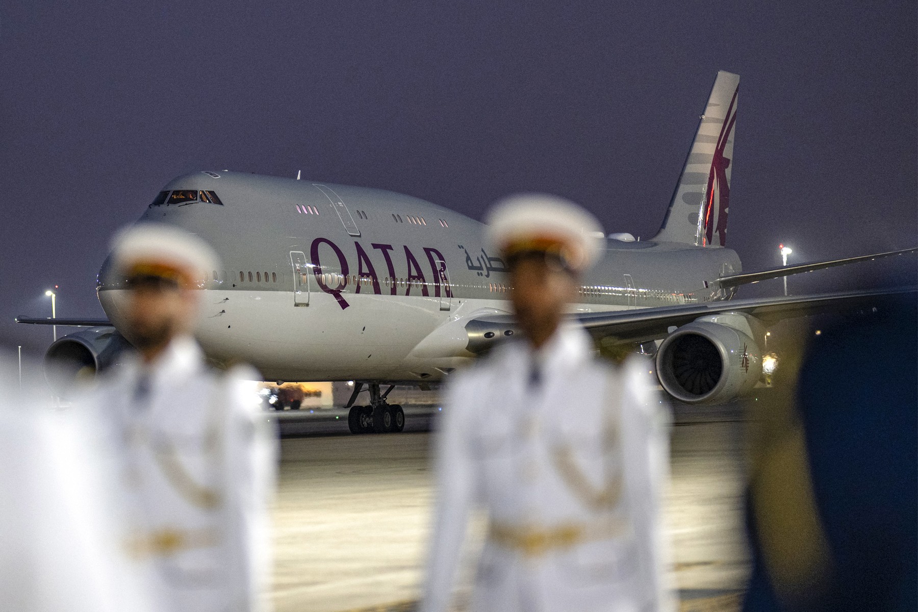 Boeing 747 luxos al emirului Qatar aterizează la Mallorca înainte de eclipsa totală