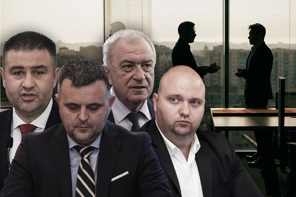 De la stânga: Marius Adrian Cojoc, Aristotel Marius Juda, Sterian Ion și Bogdan Stelian Mîndrescu. Foto: Inquam Photos. Colaj HotNews