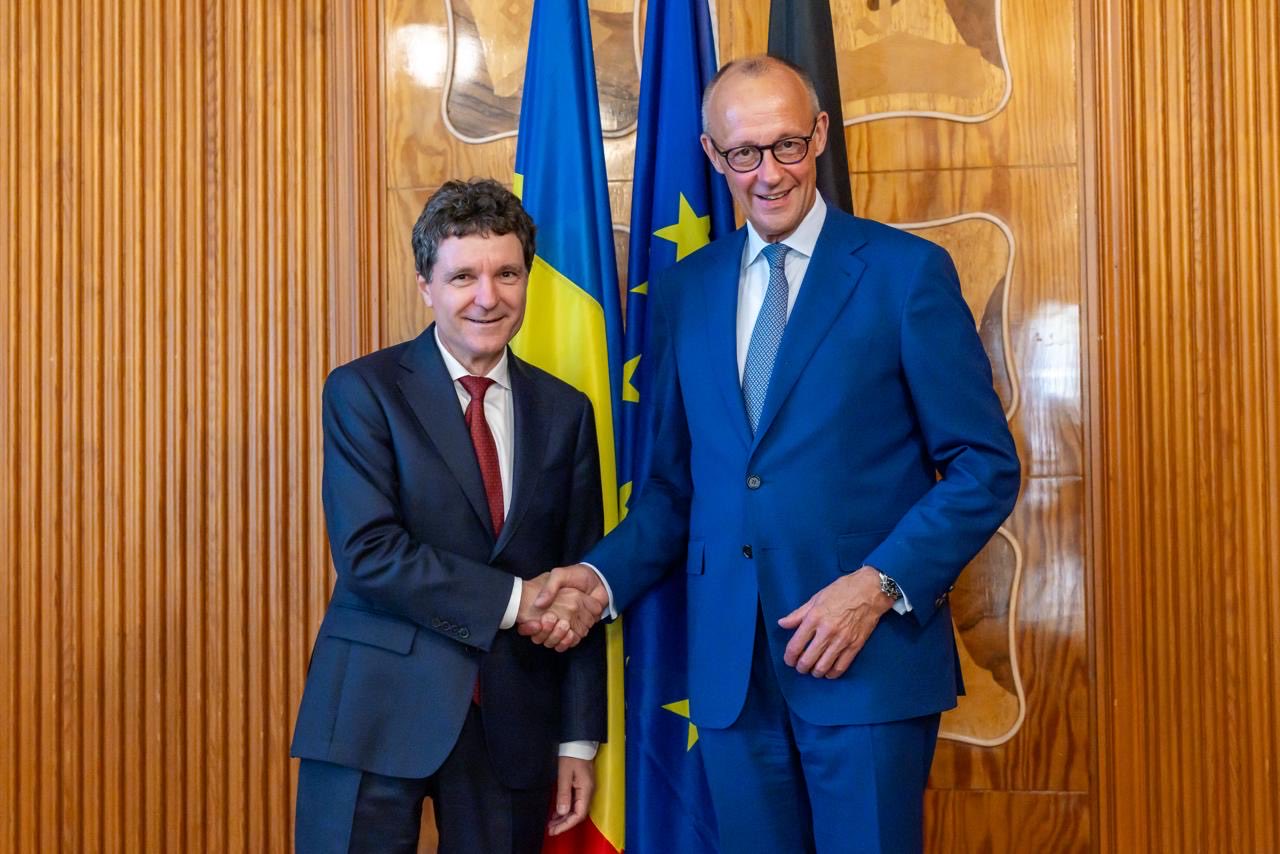 Întrevederea lui Nicușor Dan cu cancelarul Merz. Viitoarea repartizare a fondurilor UE, printre subiectele discutate
