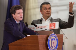 Președintele Nicușor Dan și Sorin Grindeanu. Inquam Photos / Octav Ganea și Mălina Norocea. Colaj: Ion Mateș / HotNews