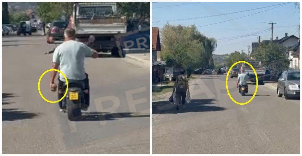 Viceprimar din Satu Mare a transportat un obuz cu scuterul până la poliție