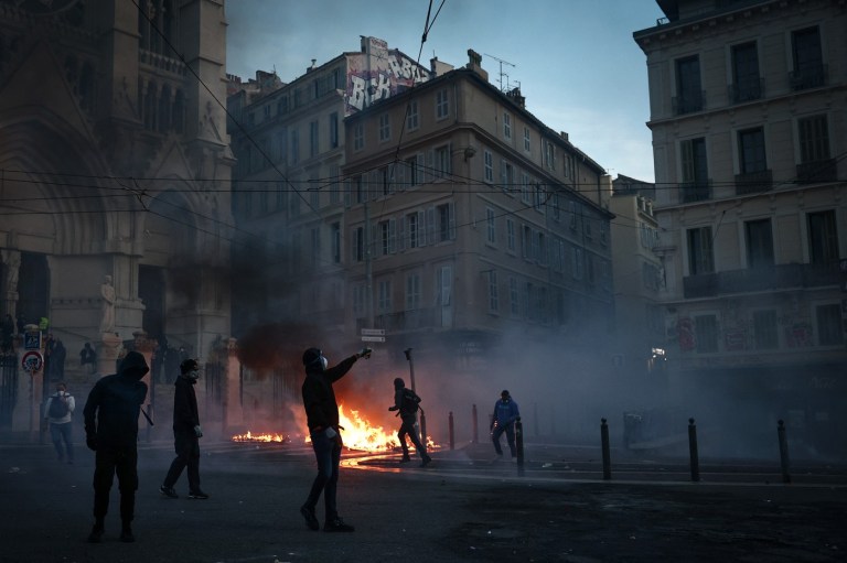 Incidente la Marsilia, în timpul protestelor Foto: Profimedia