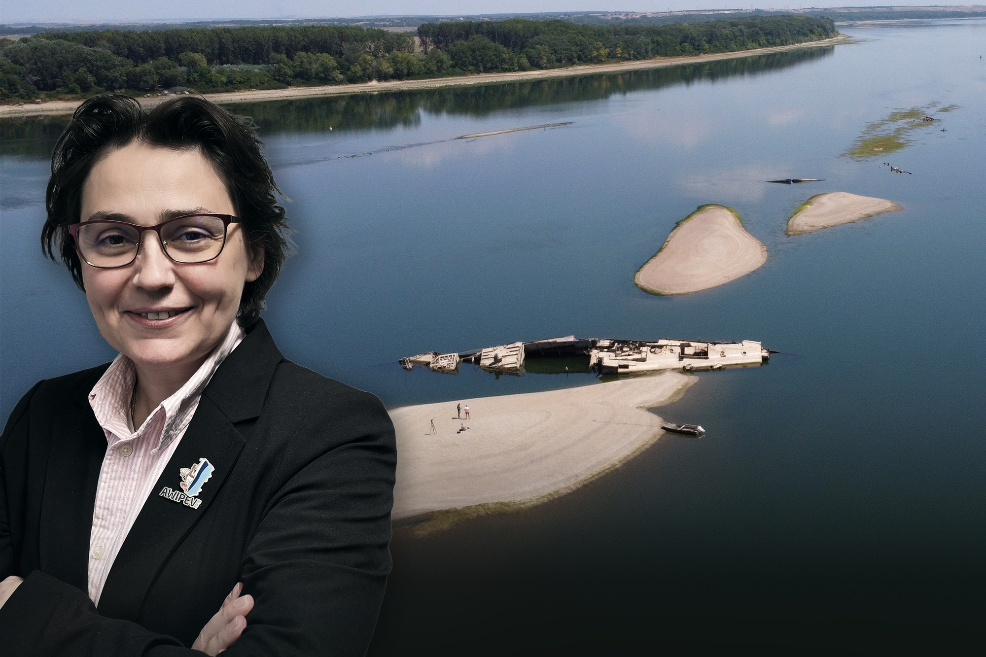 Cercetătoare româncă din Germania, anticipând seceta severă pe râul Elba